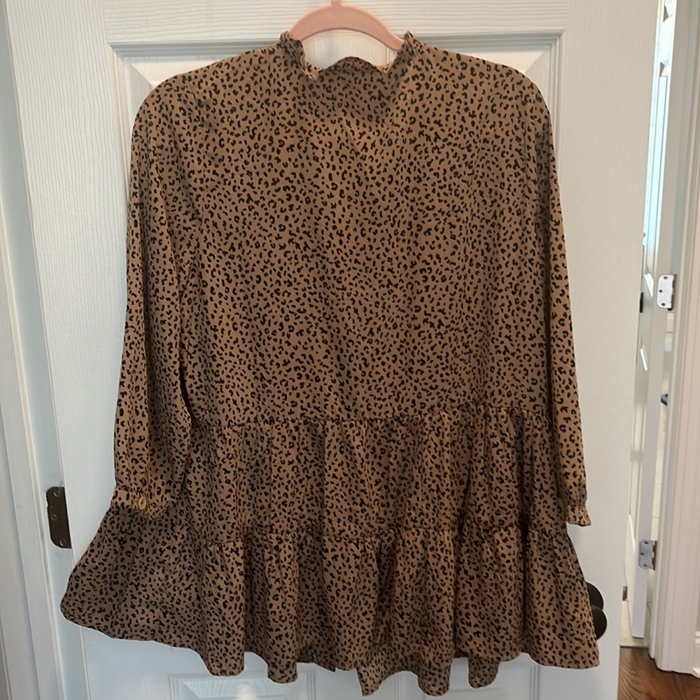 Entro Brown Leopard Print Top - Picture 5 of 6